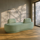 Meridian Argyle Mint Chenille Fabric Chaise/Loveseat IMAGE 14