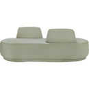  Manufacturer Color_Mint -- Argyle Mint Chenille Fabric Upholstered Chaise Lounge / Loveseat IMAGE 3