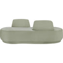 Meridian Argyle Mint Chenille Fabric Chaise/Loveseat IMAGE 3