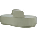  Manufacturer Color_Mint -- Argyle Mint Chenille Fabric Upholstered Chaise Lounge / Loveseat IMAGE 5