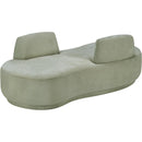  Manufacturer Color_Mint -- Argyle Mint Chenille Fabric Upholstered Chaise Lounge / Loveseat IMAGE 6