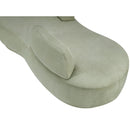  Manufacturer Color_Mint -- Argyle Mint Chenille Fabric Upholstered Chaise Lounge / Loveseat IMAGE 8