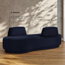  Manufacturer Color_Navy -- Argyle Navy Chenille Fabric Upholstered Chaise Lounge / Loveseat IMAGE 14