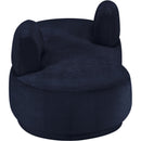  Manufacturer Color_Navy -- Argyle Navy Chenille Fabric Upholstered Chaise Lounge / Loveseat IMAGE 4