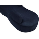 Meridian Argyle Navy Chenille Fabric Chaise/Loveseat IMAGE 8