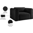  Manufacturer Color_Black -- Meridian Shaggy Stationary Fabric Chair IMAGE 10