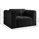  Manufacturer Color_Black -- Meridian Shaggy Stationary Fabric Chair IMAGE 9