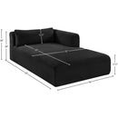  Manufacturer Color_Black -- Meridian Shaggy Fabric Chaise IMAGE 11