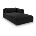  Manufacturer Color_Black -- Meridian Shaggy Fabric Chaise IMAGE 1