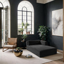  Manufacturer Color_Black -- Meridian Shaggy Fabric Chaise IMAGE 2
