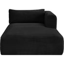  Manufacturer Color_Black -- Meridian Shaggy Fabric Chaise IMAGE 3