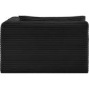  Manufacturer Color_Black -- Meridian Shaggy Fabric Chaise IMAGE 4