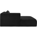  Manufacturer Color_Black -- Meridian Shaggy Fabric Chaise IMAGE 5