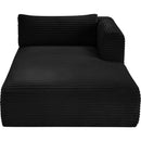  Manufacturer Color_Black -- Meridian Shaggy Fabric Chaise IMAGE 6