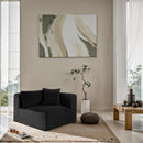  Manufacturer Color_Black -- Meridian Shaggy Stationary Fabric Chair IMAGE 2