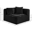  Manufacturer Color_Black -- Meridian Shaggy Stationary Fabric Chair IMAGE 9