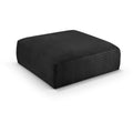  Manufacturer Color_Black -- Meridian Shaggy Fabric Ottoman IMAGE 1