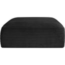  Manufacturer Color_Black -- Meridian Shaggy Fabric Ottoman IMAGE 3