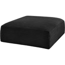  Manufacturer Color_Black -- Meridian Shaggy Fabric Ottoman IMAGE 4