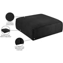  Manufacturer Color_Black -- Meridian Shaggy Fabric Ottoman IMAGE 8