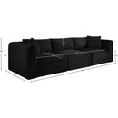  Manufacturer Color_Black -- Meridian Shaggy Stationary Fabric Sofa IMAGE 11