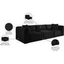  Manufacturer Color_Black -- Meridian Shaggy Stationary Fabric Sofa IMAGE 12
