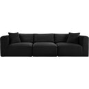  Manufacturer Color_Black -- Meridian Shaggy Stationary Fabric Sofa IMAGE 3