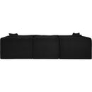  Manufacturer Color_Black -- Meridian Shaggy Stationary Fabric Sofa IMAGE 5