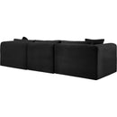  Manufacturer Color_Black -- Meridian Shaggy Stationary Fabric Sofa IMAGE 7