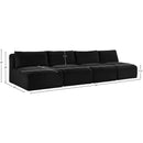  Manufacturer Color_Black -- Meridian Shaggy Stationary Fabric Sofa IMAGE 10