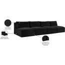  Manufacturer Color_Black -- Meridian Shaggy Stationary Fabric Sofa IMAGE 11