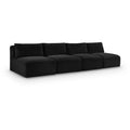  Manufacturer Color_Black -- Meridian Shaggy Stationary Fabric Sofa IMAGE 1