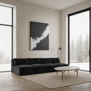  Manufacturer Color_Black -- Meridian Shaggy Stationary Fabric Sofa IMAGE 2