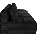  Manufacturer Color_Black -- Meridian Shaggy Stationary Fabric Sofa IMAGE 4