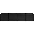  Manufacturer Color_Black -- Meridian Shaggy Stationary Fabric Sofa IMAGE 5