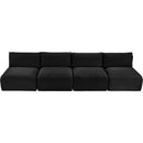  Manufacturer Color_Black -- Meridian Shaggy Stationary Fabric Sofa IMAGE 6