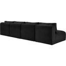  Manufacturer Color_Black -- Meridian Shaggy Stationary Fabric Sofa IMAGE 7