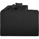  Manufacturer Color_Black -- Meridian Shaggy Stationary Fabric Sofa IMAGE 4