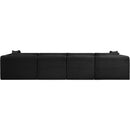  Manufacturer Color_Black -- Meridian Shaggy Stationary Fabric Sofa IMAGE 5