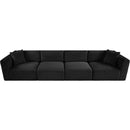  Manufacturer Color_Black -- Meridian Shaggy Stationary Fabric Sofa IMAGE 6