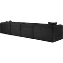  Manufacturer Color_Black -- Meridian Shaggy Stationary Fabric Sofa IMAGE 7