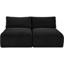  Manufacturer Color_Black -- Meridian Shaggy Stationary Fabric Sofa IMAGE 3