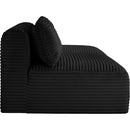  Manufacturer Color_Black -- Meridian Shaggy Stationary Fabric Sofa IMAGE 4