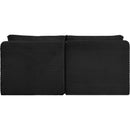  Manufacturer Color_Black -- Meridian Shaggy Stationary Fabric Sofa IMAGE 5