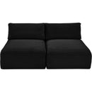  Manufacturer Color_Black -- Meridian Shaggy Stationary Fabric Sofa IMAGE 6