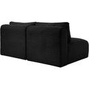  Manufacturer Color_Black -- Meridian Shaggy Stationary Fabric Sofa IMAGE 7
