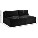  Manufacturer Color_Black -- Meridian Shaggy Stationary Fabric Sofa IMAGE 9