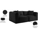  Manufacturer Color_Black -- Meridian Shaggy Stationary Fabric Sofa IMAGE 10