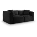  Manufacturer Color_Black -- Meridian Shaggy Stationary Fabric Sofa IMAGE 1