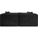  Manufacturer Color_Black -- Meridian Shaggy Stationary Fabric Sofa IMAGE 5